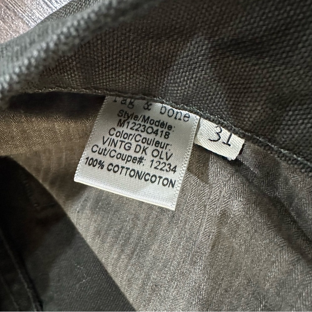 rag & bone Men's Dark Green olive Slim Jeans - Picture 4 of 11